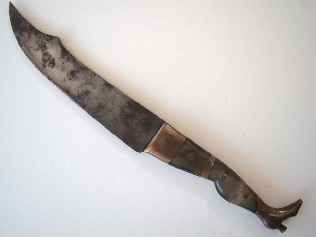A Cowboy's "Gal's Leg" Bowie Knife circa 1860-1880.